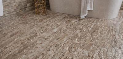 Luxury bathroom vinyl flooring installation project