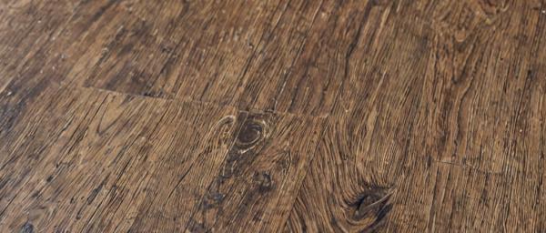 Luxury vinyl plank flooring installation in progress
